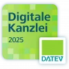 Digitale Steuerkanzlei 2025 – DATEV Zertifikat. Auszeichnung DATEV Digitale Kanzlei 2025 – moderne Steuerberatung mit digitaler Buchführung und effizienter Lohnabrechnung.